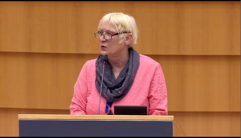 Martina Michels in der Aussprache 18. Mai 2021 im Europaparlament