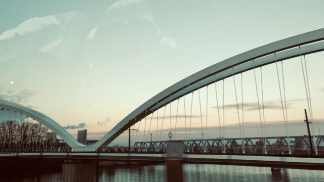 Europa-Brücke zwischen Kehl (D) und Straßburg (F)