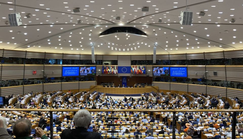 Plenarsaal im EP in Brüssel, 26.5.2023