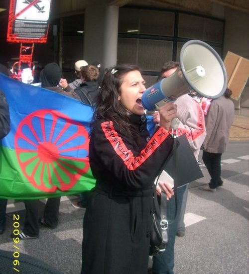 Demonstration gegen die Abschiebung von Roma, Bremen, April 2009